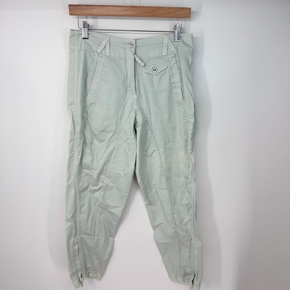 Annette Goertz Pastel High Rise Casual Cargo Mint Leg Zipper Pants